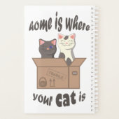 Grappig citaat Home is waar je kat is Planner (Achterkant)