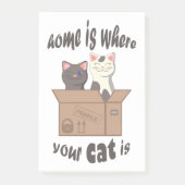 Grappig citaat Home is waar je kat is Post-it® Notes (Voorkant)