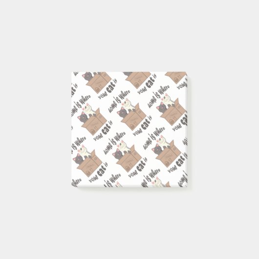 Grappig citaat Home is waar je kat is Post-it® Notes (Voorkant)