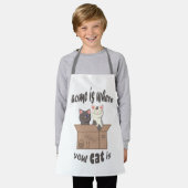 Grappig citaat Home is waar je kat is Schort (Gedragen)