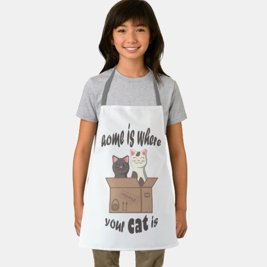 Grappig citaat Home is waar je kat is Schort (Insitu)