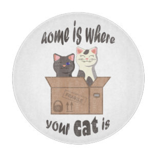 Grappig citaat Home is waar je kat is Snijplank