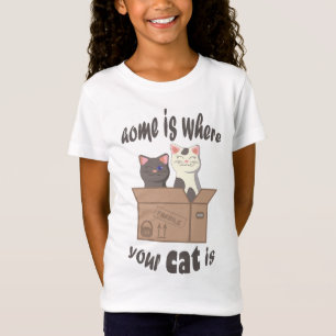 Grappig citaat Home is waar je kat is T-shirt