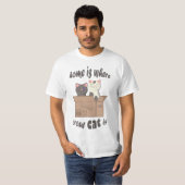 Grappig citaat Home is waar je kat is T-shirt (Voorkant volledig)