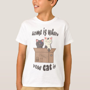 Grappig citaat Home is waar je kat is T-shirt