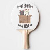 Grappig citaat Home is waar je kat is Tafeltennisbatje (Achterkant)