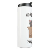 Grappig citaat Home is waar je kat is Thermosbeker (Gedraaid links)