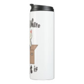 Grappig citaat Home is waar je kat is Thermosbeker (Geroteerd rechts)