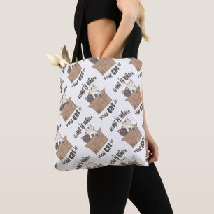 Grappig citaat Home is waar je kat is Tote Bag