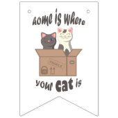 Grappig citaat Home is waar je kat is Vlaggetjes (Derde vlag)