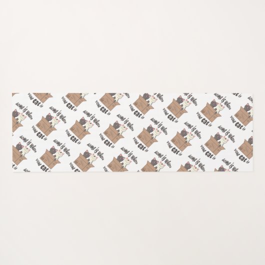 Grappig citaat Home is waar je kat is Yogamat (Achterkant (horizontaal))