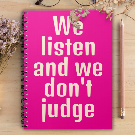 Grappig citaat hot pink notitieboek