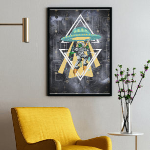 Grappig citaat Humans bestaan niet de ruimte die a Poster