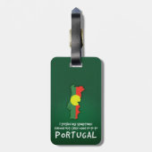 Grappig citaat Ik googelde mijn symptomen Portugal Bagagelabel (Achterkant verticaal)