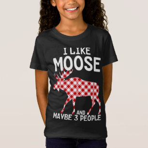 Grappig citaat Ik hou van Moose Xmas Party en miss T-shirt