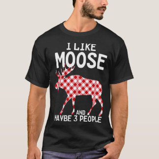 Grappig citaat Ik hou van Moose Xmas Party en miss T-shirt