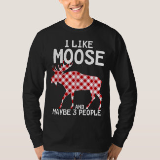 Grappig citaat Ik hou van Moose Xmas Party en miss T-shirt