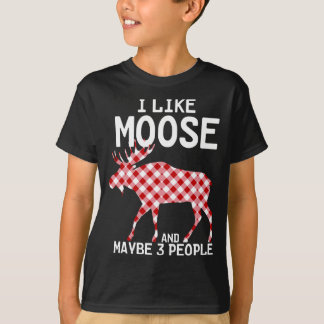 Grappig citaat Ik hou van Moose Xmas Party en miss T-shirt
