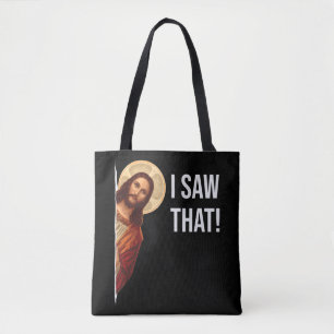 Grappig citaat Jesus Meme dat ik die Christelijke Tote Bag