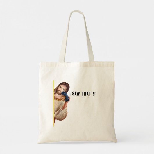 Grappig citaat Jesus Meme dat ik zag dat Christeli Tote Bag (Achterkant)