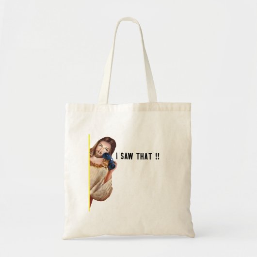 Grappig citaat Jesus Meme dat ik zag dat Christeli Tote Bag (Voorkant)
