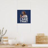 Grappig citaat Jesus Meme Ik zag dat Christelijke  Poster (Keuken)