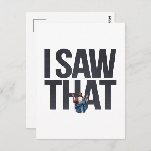 Grappig citaat Jezus Meme dat ik dat Christelijk z Briefkaart (Voorkant / Achterkant)