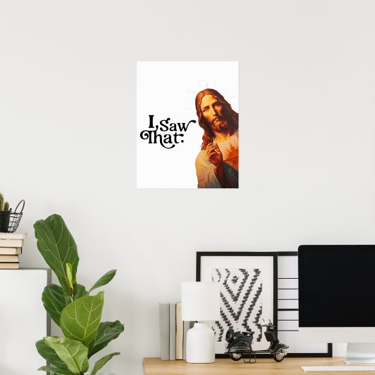 Grappig citaat Jezus Meme dat ik dat Christelijk z Poster (Thuiskantoor)