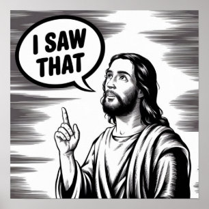 Grappig citaat Jezus Meme dat ik dat Christelijk z Poster