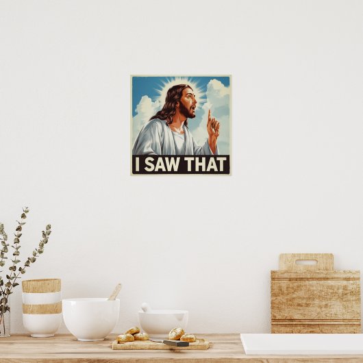 Grappig citaat Jezus Meme dat ik dat Christelijk z Poster (Keuken)