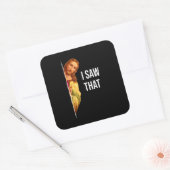 Grappig citaat Jezus Meme dat ik die Christelijke  Vierkante Sticker (Envelop)