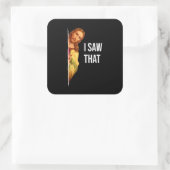 Grappig citaat Jezus Meme dat ik die Christelijke  Vierkante Sticker (Tas)
