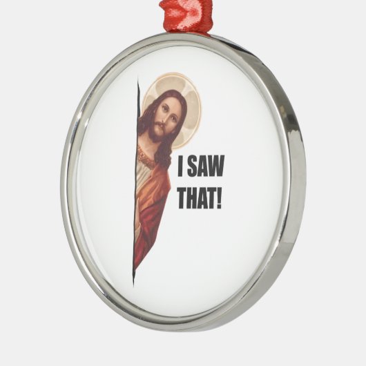 Grappig citaat: Jezus Meme, ik zag dat Jezus Metalen Ornament (Links)