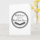 Grappig citaat - kale jongens krijgen geen slechte kaart (Gele Bloem)