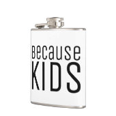 Grappig citaat Kinder mama papa Ouderschap brutale Heupfles (Links)