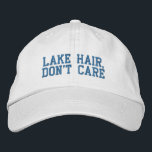 Grappig citaat Lake Hair Don't Care Blue Geborduurde Pet<br><div class="desc">Lake Hair,  Don't Care - Grappig Gezegde in leuke blauw blokbelettering. Kan gepersonaliseerd worden. Neem contact met mij op met eventuele vragen of verzoeken.</div>