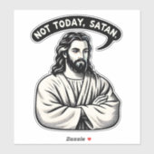 Grappig citaat LOL Jesus Meme niet vandaag Sticker (Vel)