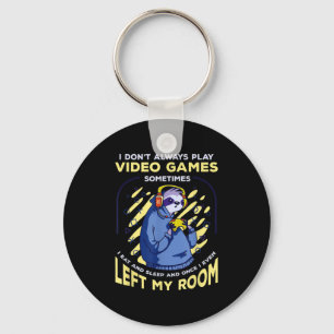 Grappig citaat Luiaard die videogames speelt Grapp Sleutelhanger