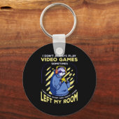 Grappig citaat Luiaard die videogames speelt Grapp Sleutelhanger (Voorkant)