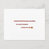 Grappig citaat - Mensen die denken dat ze elke ... Briefkaart (Voorkant)