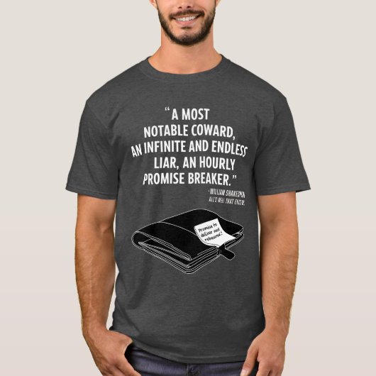 Grappig citaat Modern minimalistisch laftheater T-shirt (Voorkant)