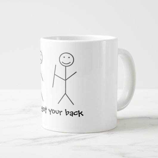 Grappig citaat Mok "Ik heb je rug" Perfect Gift! (Voorkant rechts)