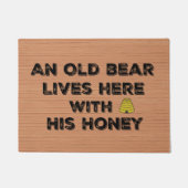 Grappig citaat Oud Beer en Honing Deurmat (Voorkant)