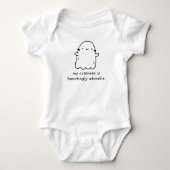 Grappig citaat over Boo Lover Zwarte tekst Baby Bo Romper (Voorkant)