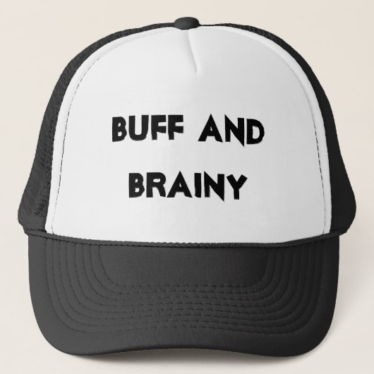 Grappig citaat over gespierd en slim trucker pet (Voorkant)