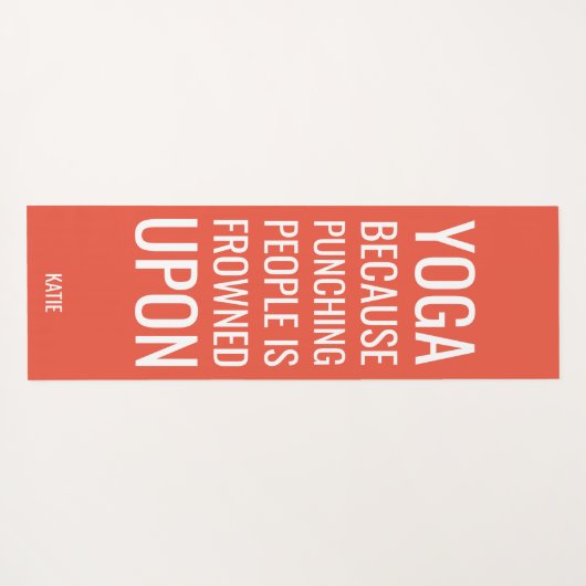 Grappig citaat over het straffen van mensen Yoga M Yogamat (Achterkant (horizontaal))