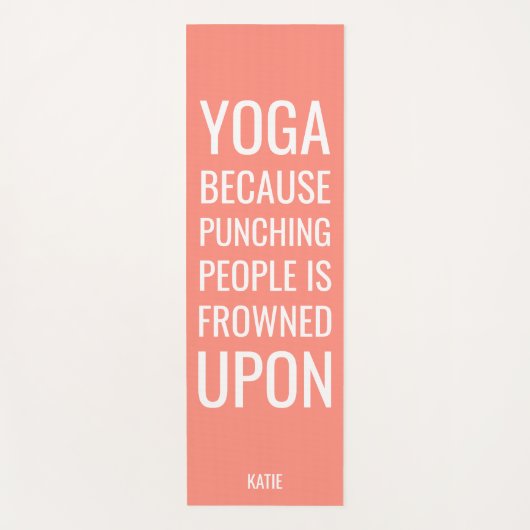 Grappig citaat over het straffen van mensen Yoga M Yogamat (Voorkant)