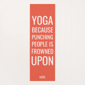 Grappig citaat over het straffen van mensen Yoga M Yogamat (Achterkant)