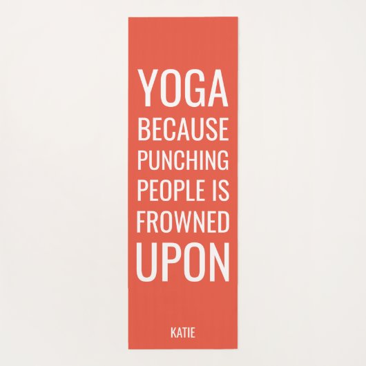 Grappig citaat over het straffen van mensen Yoga M Yogamat (Achterkant)