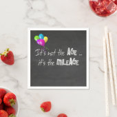 Grappig citaat over ouderdom op schoolbord servet (Insitu)